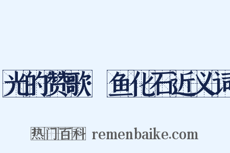 光的赞歌·鱼化石近义词是什么意思的图片